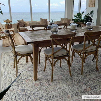 Washable Tan Flat Pile Rug - Cozy Home Decor Accent