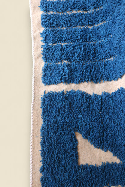 Ziriya Moroccan Rug – Bold Blue Abstract Wool Design