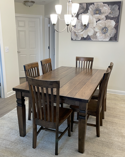 Java Leg Dining Table Handmade From Kiln Dried Hard Maple