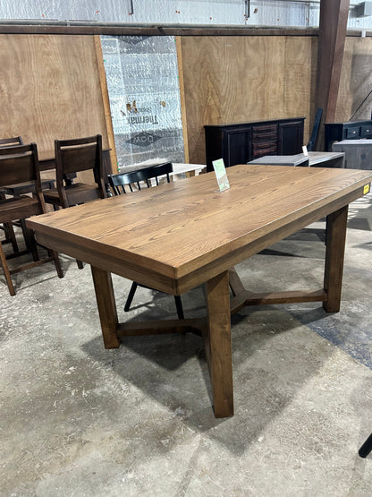 Megan Leg Style Table 64x38 Oak Top Early American Finish