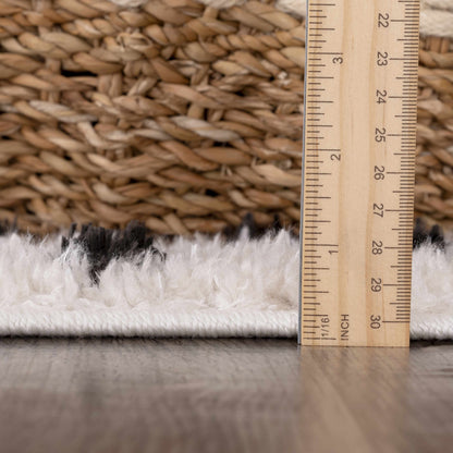 Black and White Dotted Area Rug - Stylish Home Decor Accent