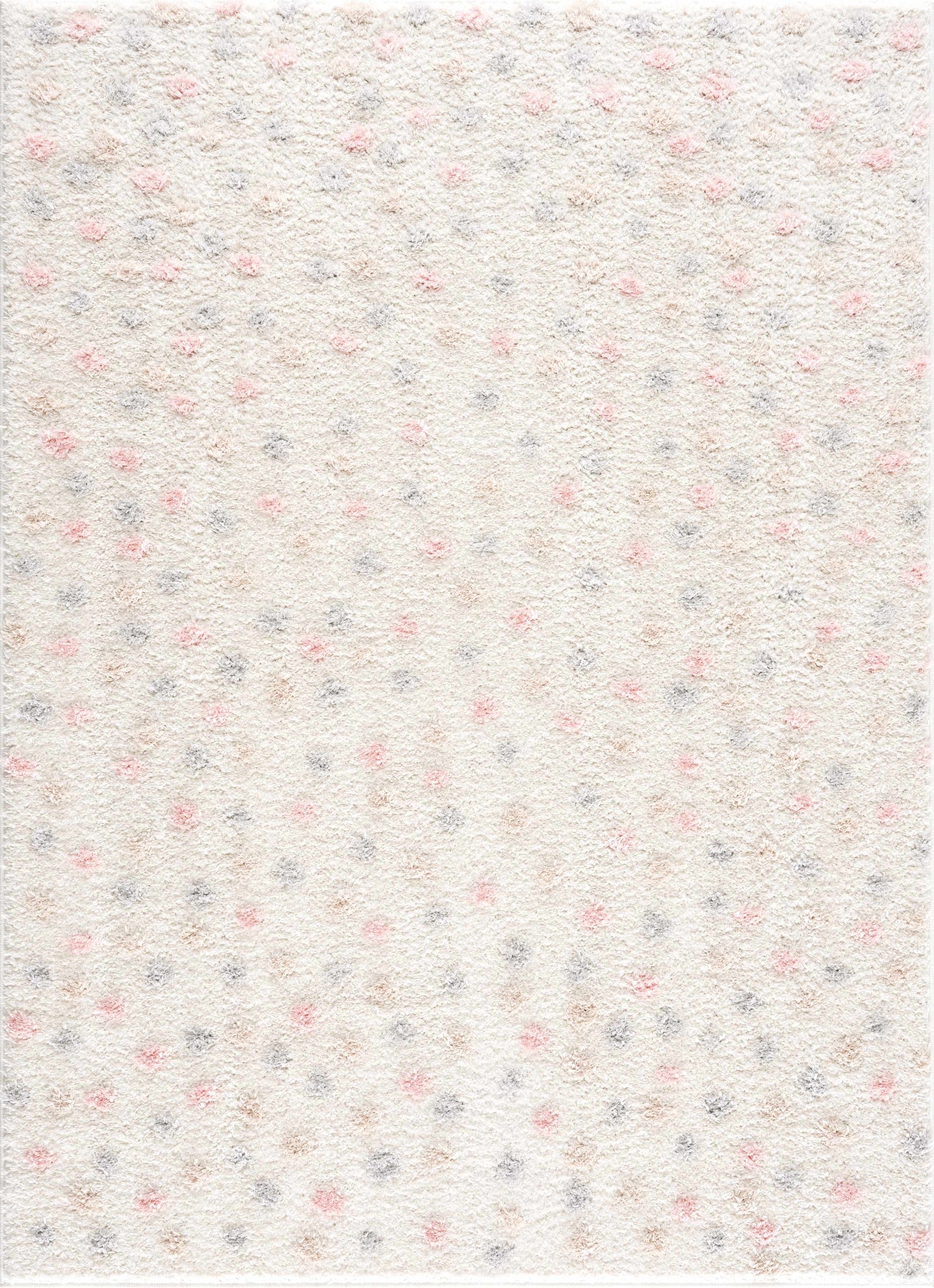 Pink Cream Dotted Area Rug - Stylish Cozy Home Décor