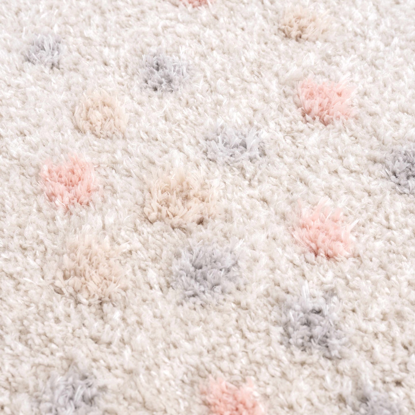 Pink Cream Dotted Area Rug - Stylish Cozy Home Décor