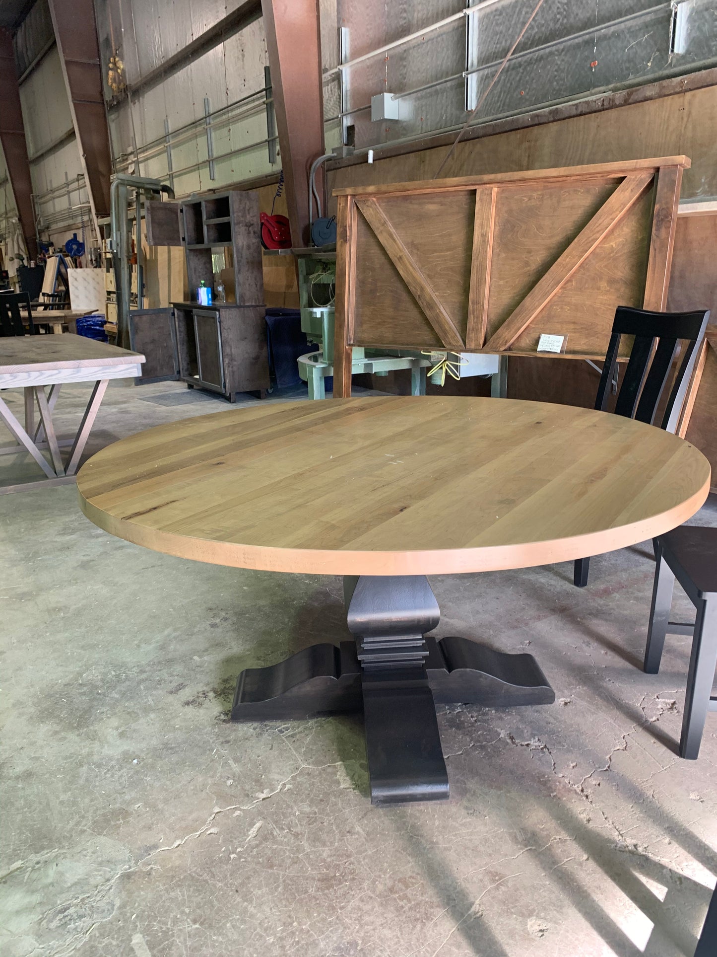 Round maple table