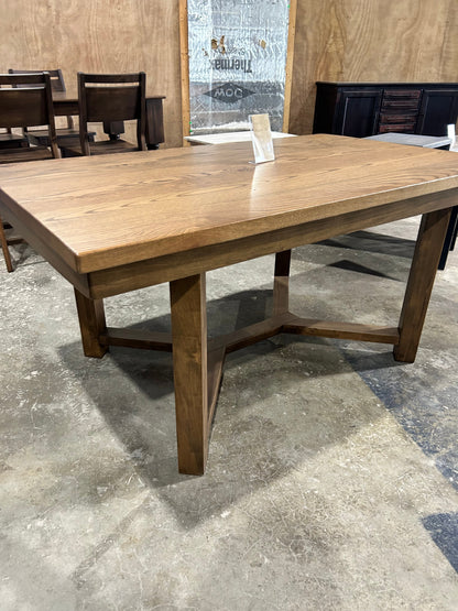 Megan Leg Style Table 64x38 Oak Top Early American Finish