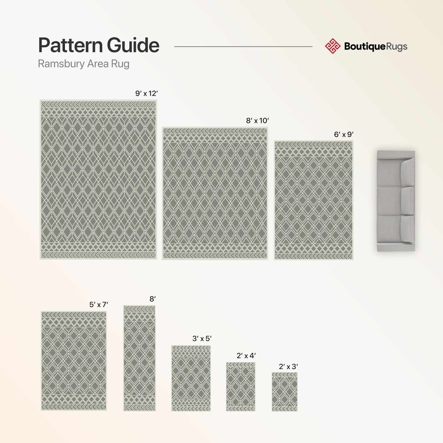 Beige Wool Rug - Ramsbury Trellis Design for Cozy Interiors