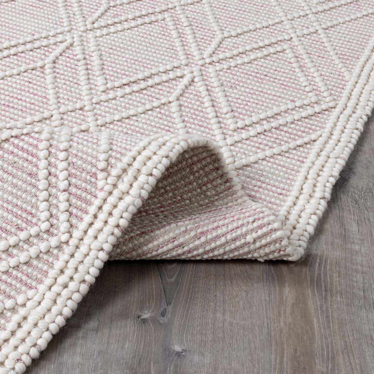 Blush wool rug