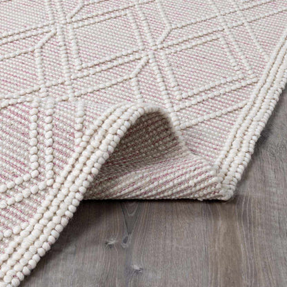 Blush wool rug