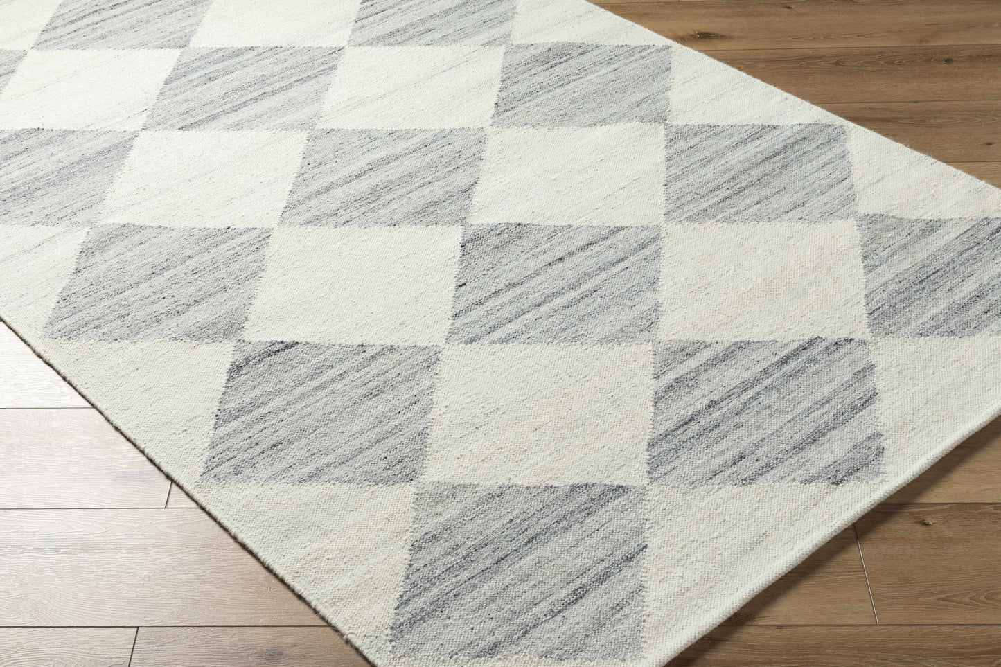 Light Gray Diamond Area Rug - Modern Home Decor by Vivir x Livabliss