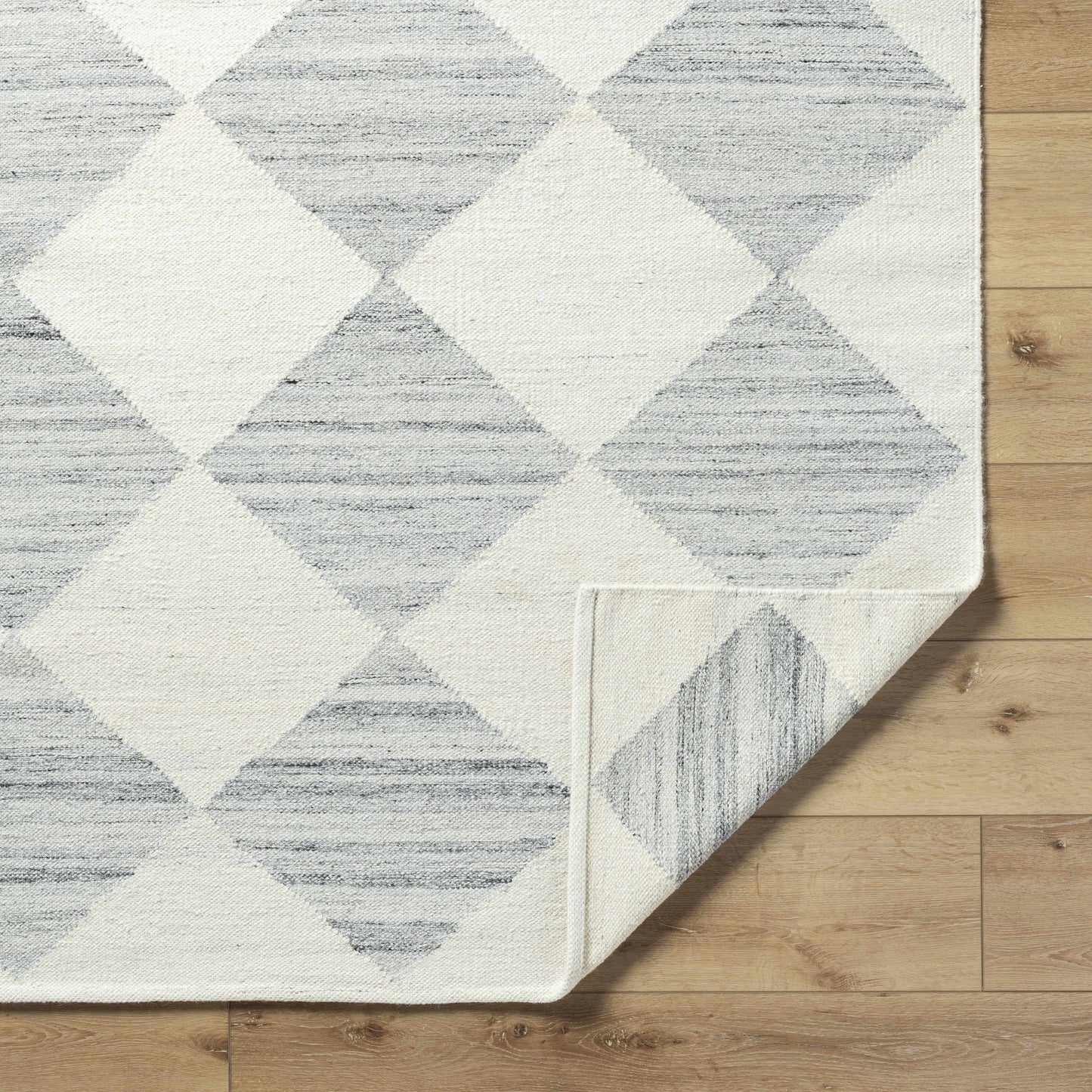 Light Gray Diamond Area Rug - Modern Home Decor by Vivir x Livabliss