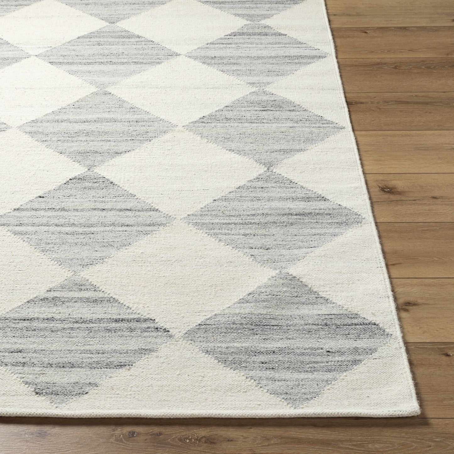 Light Gray Diamond Area Rug - Modern Home Decor by Vivir x Livabliss