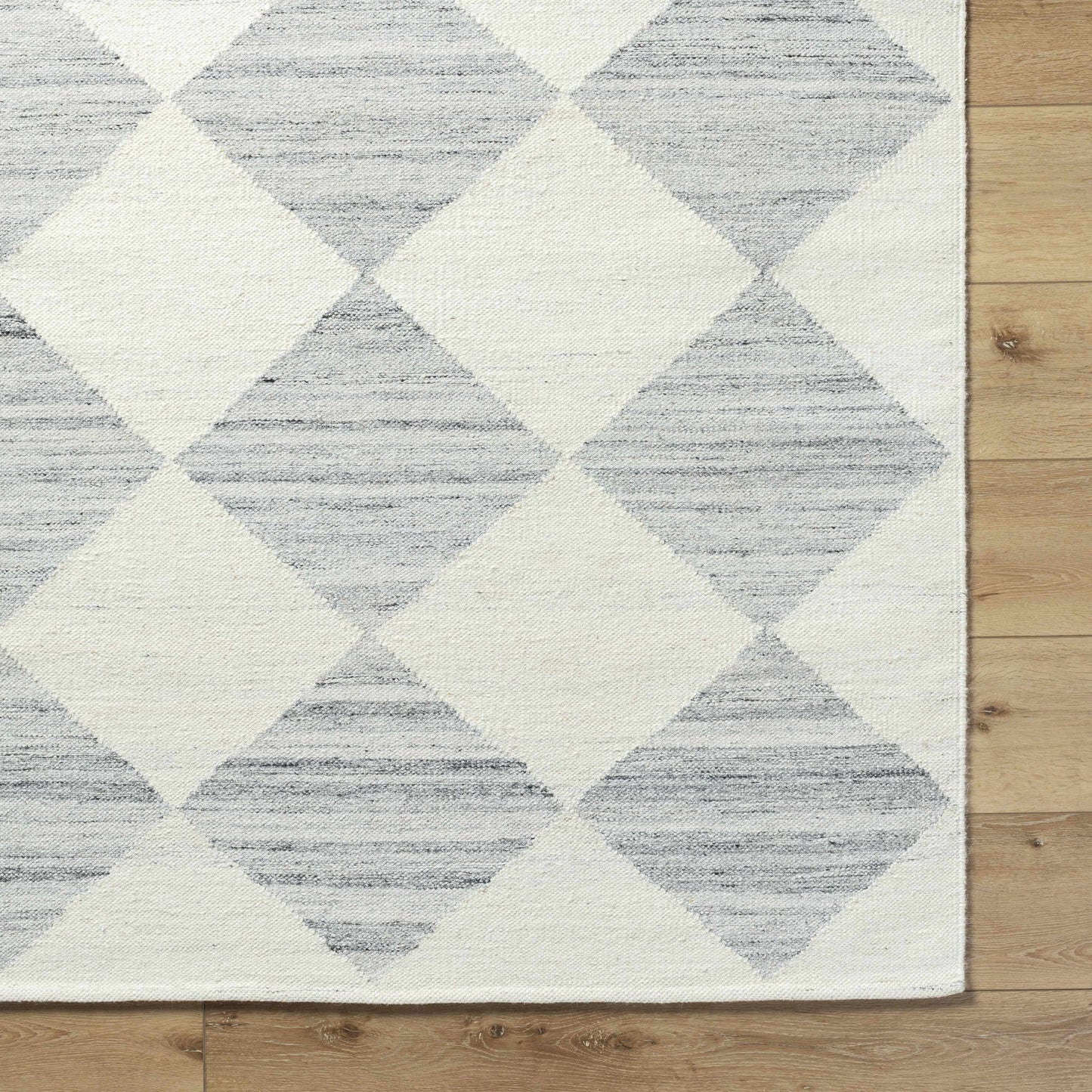 Light Gray Diamond Area Rug - Modern Home Decor by Vivir x Livabliss