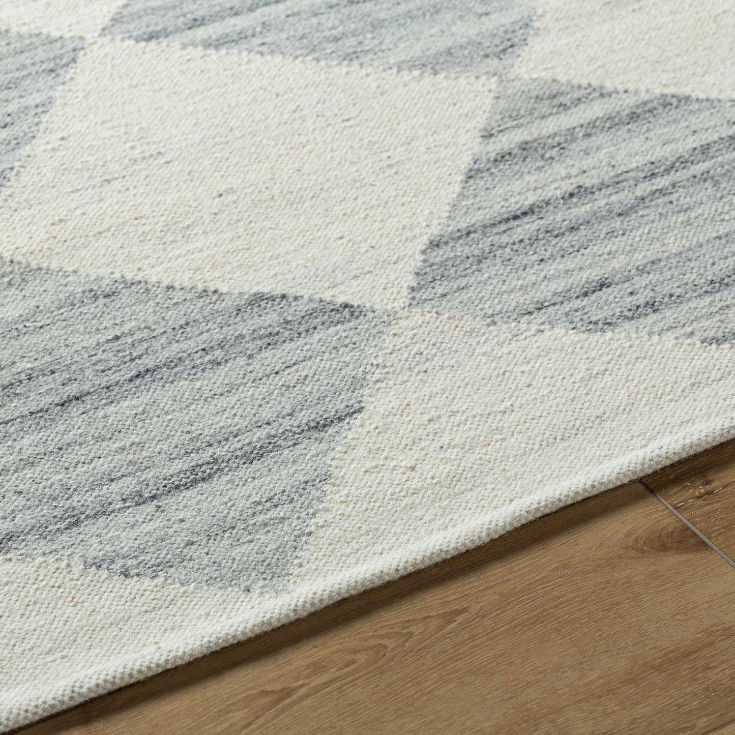 Light Gray Diamond Area Rug - Modern Home Decor by Vivir x Livabliss