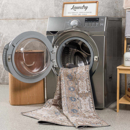 Washable Flat Pile Rug - Soft Durable Easy to Clean