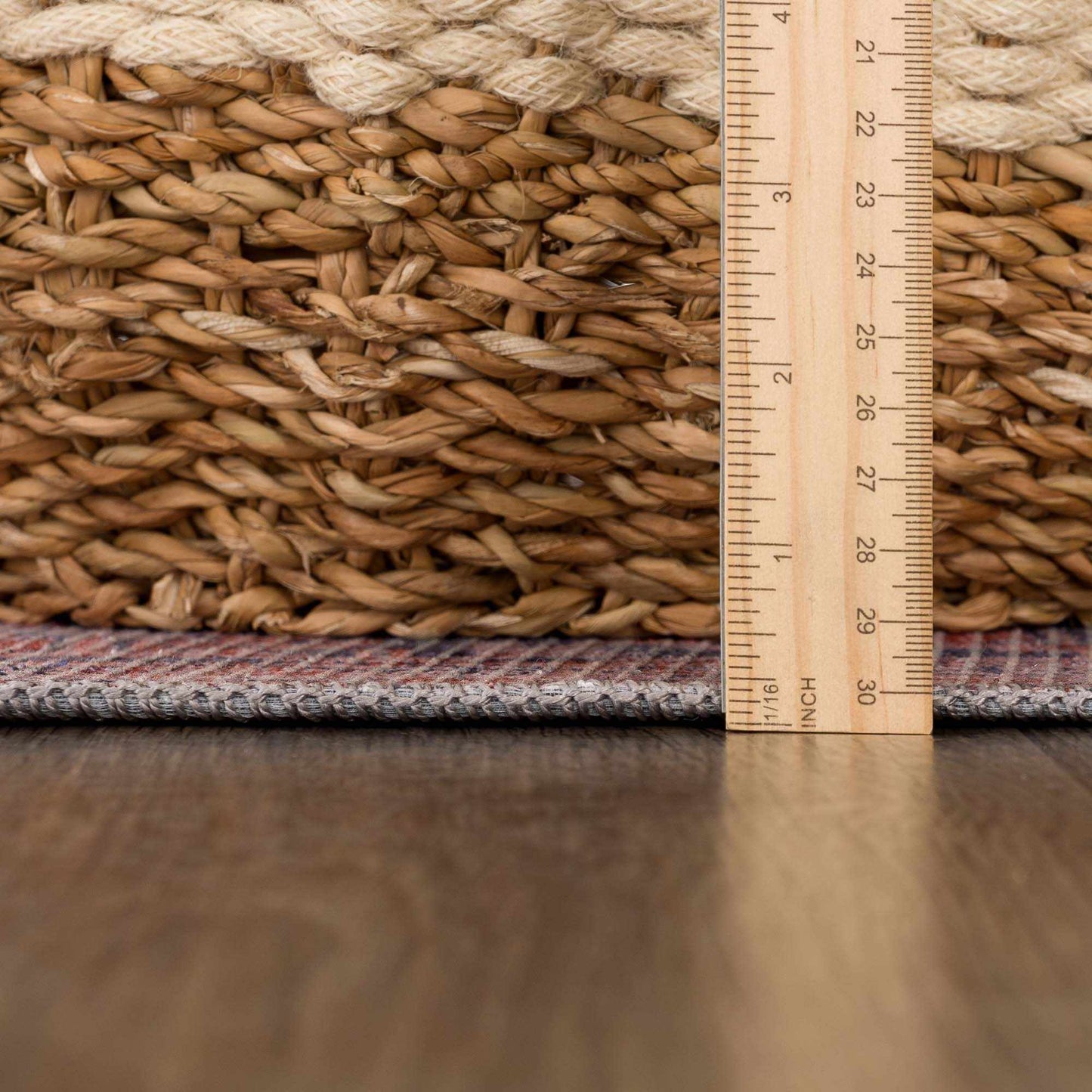 Burnt Orange Washable Taber Rug - Stylish Durable Floor Decor