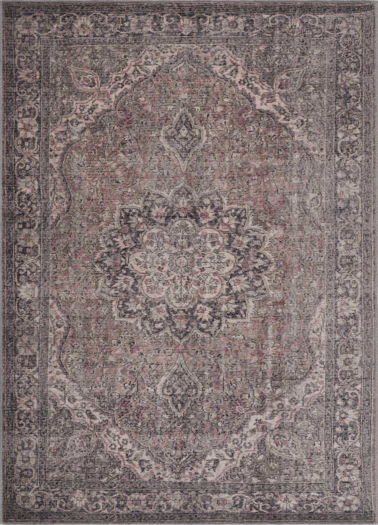 Dusty Blue Washable Rug - Soft Durable Greenpoint Collection