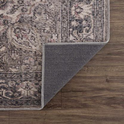 Dusty Blue Washable Rug - Soft Durable Greenpoint Collection
