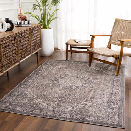 Dusty Blue Washable Rug - Soft Durable Greenpoint Collection