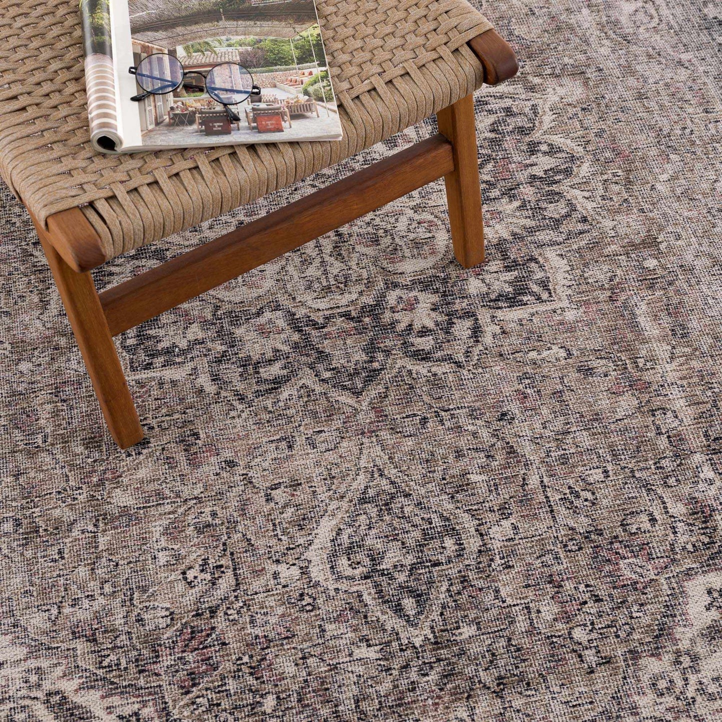 Dusty Blue Washable Rug - Soft Durable Greenpoint Collection