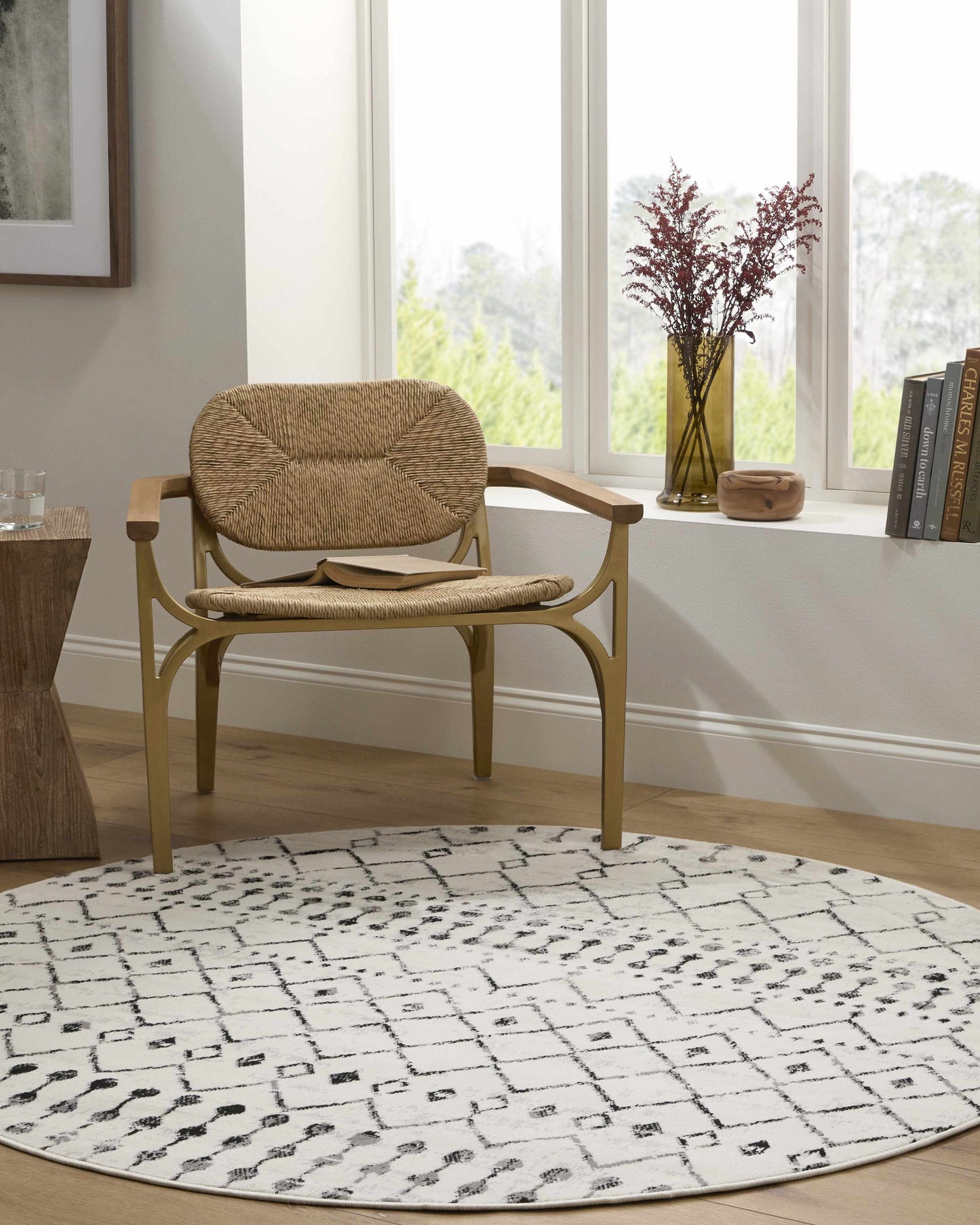Scandinavian Moroccan Trellis Area Rug - Stylish Geometric Design for Modern Homes