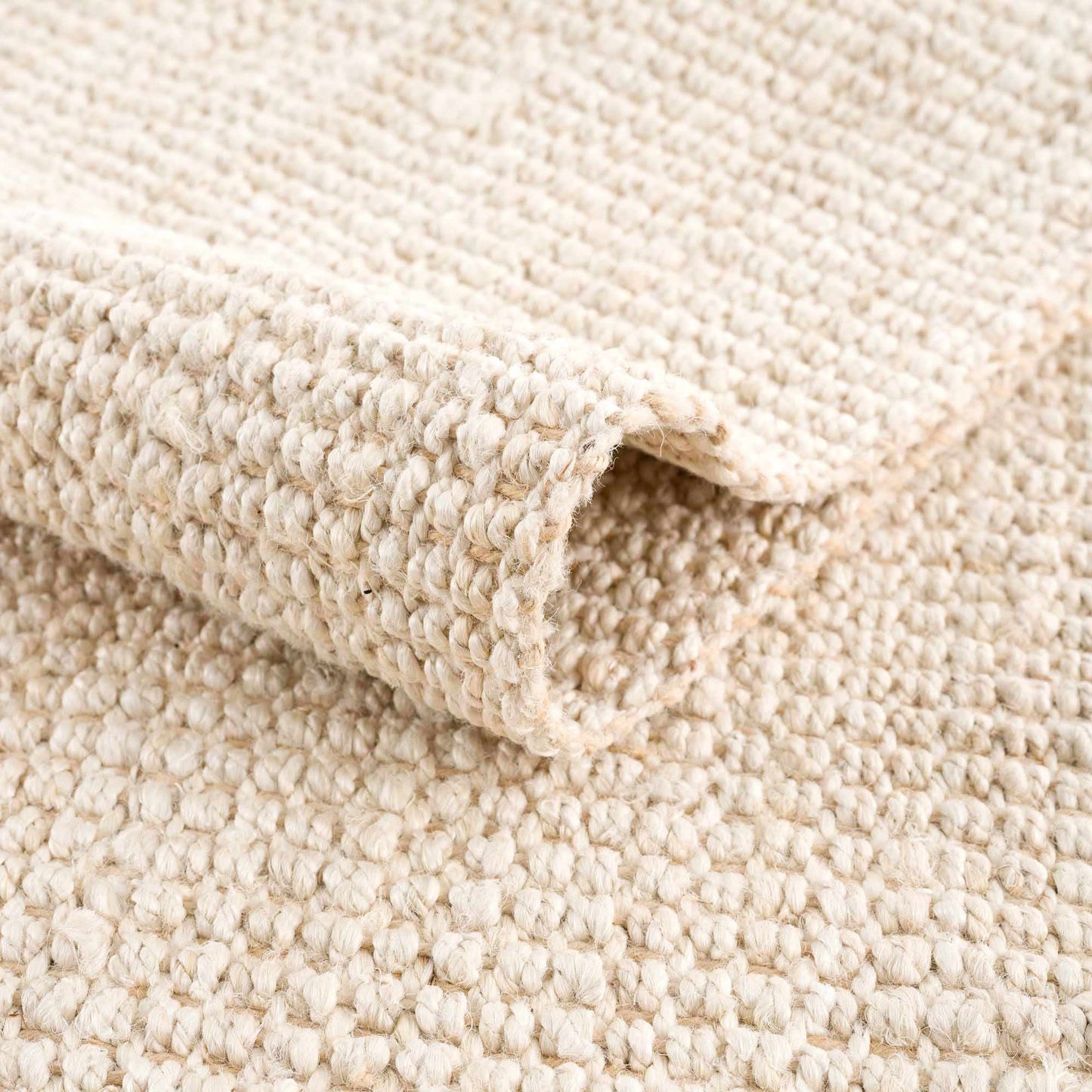Bleached Jute Area Rug - Eco-Friendly Stylish Home Decor