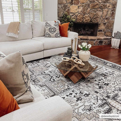 Washable Area Rug - Stylish Durable Easy Clean Rug for Any Room