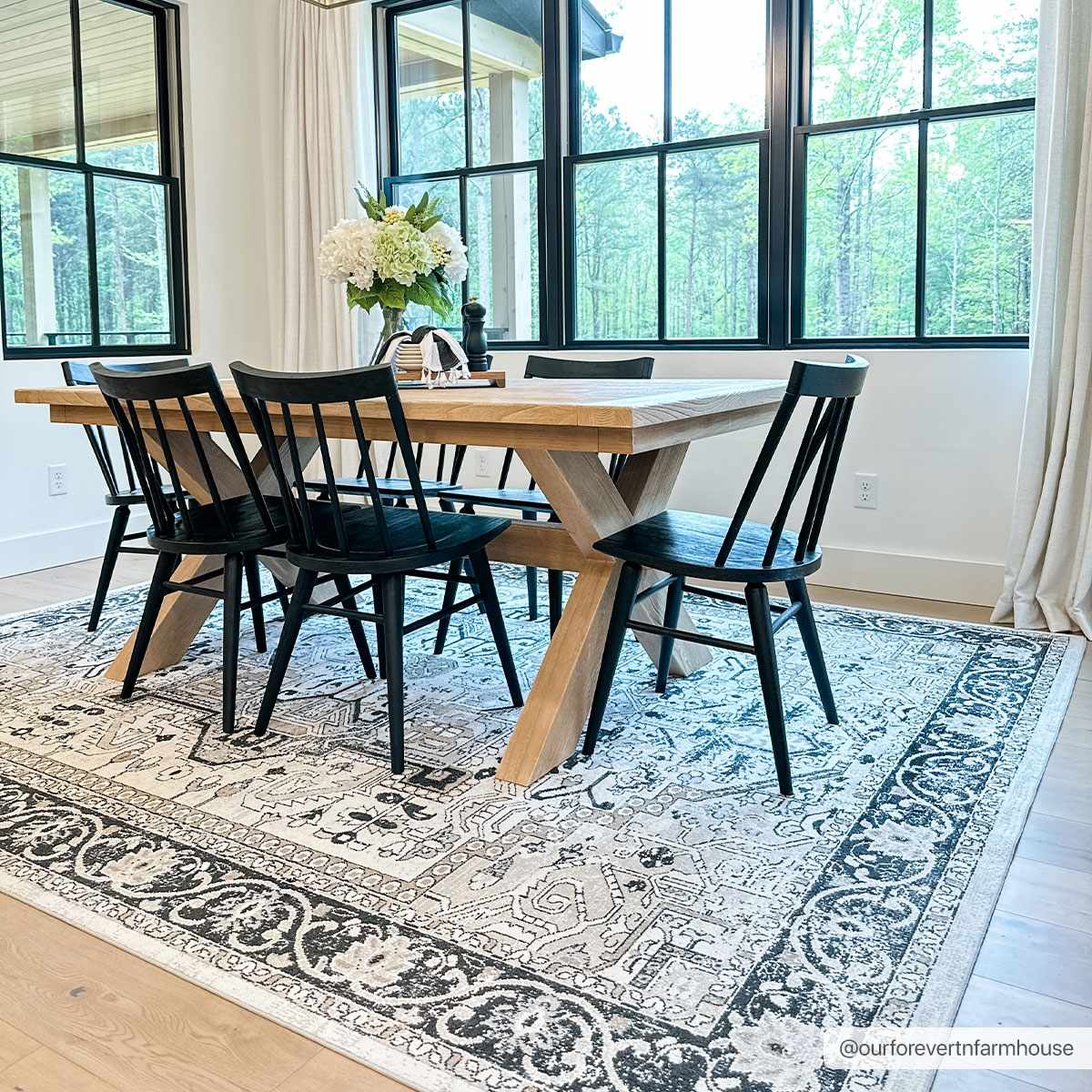 Washable Area Rug - Stylish Durable Easy Clean Rug for Any Room
