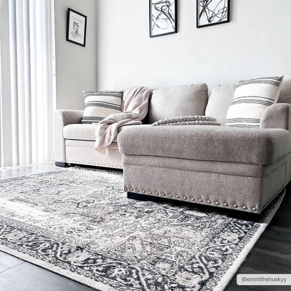 Washable Area Rug - Stylish Durable Easy Clean Rug for Any Room