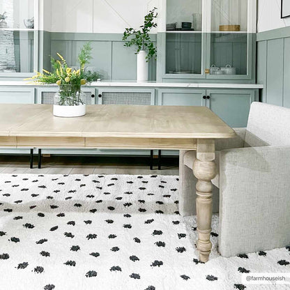 Plush Black and White Dotted Area Rug - Cozy Home Décor Accent