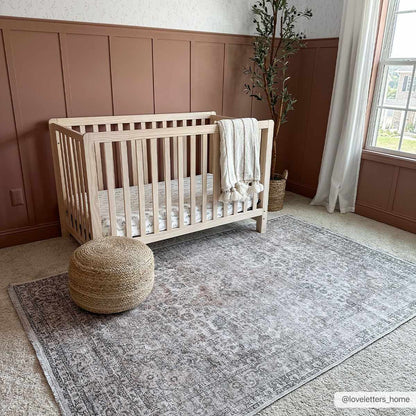 Washable Cream Area Rug - Soft Stylish Home Decor