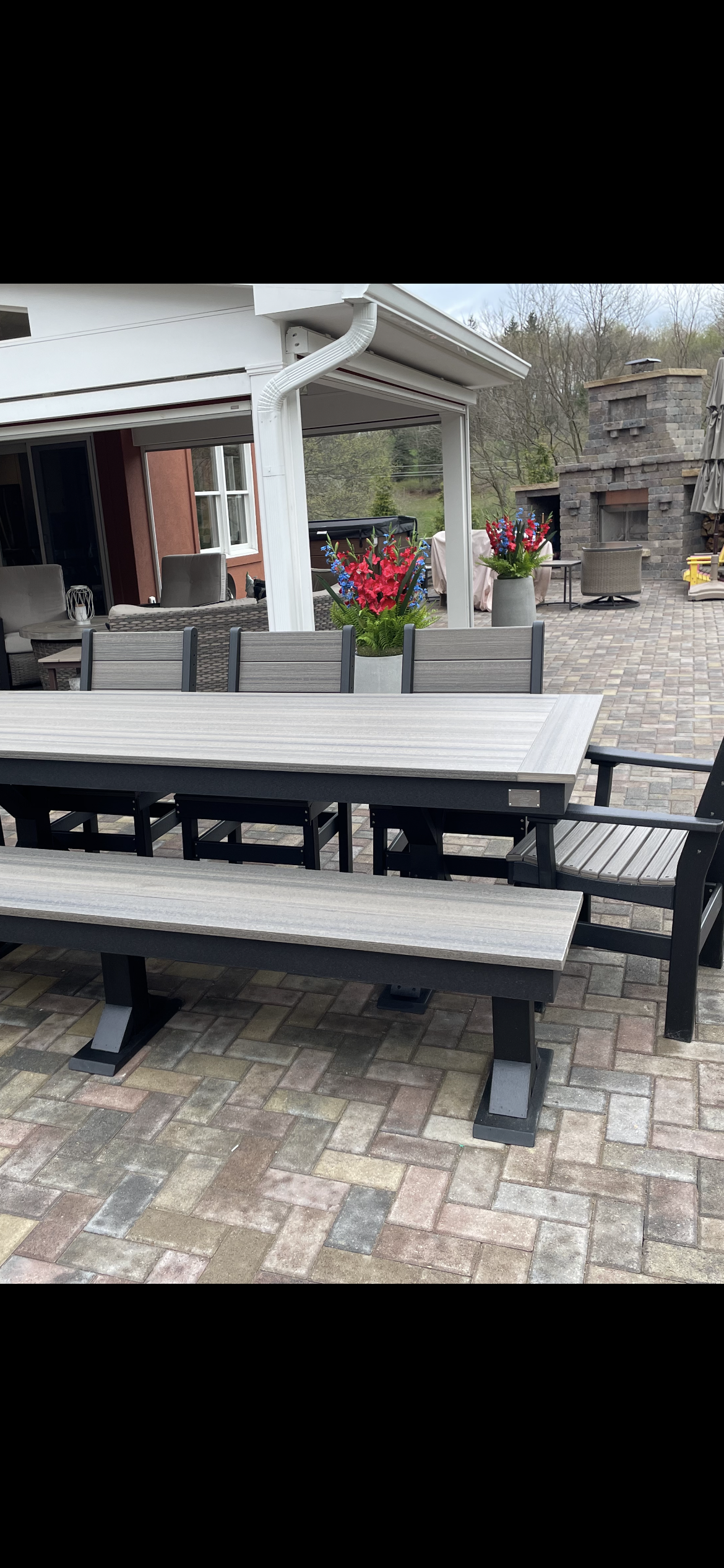 Outdoor Canyon Dining Chair HDPE All Weather Durable Outdoor Patio Seating For Year Round Comfort