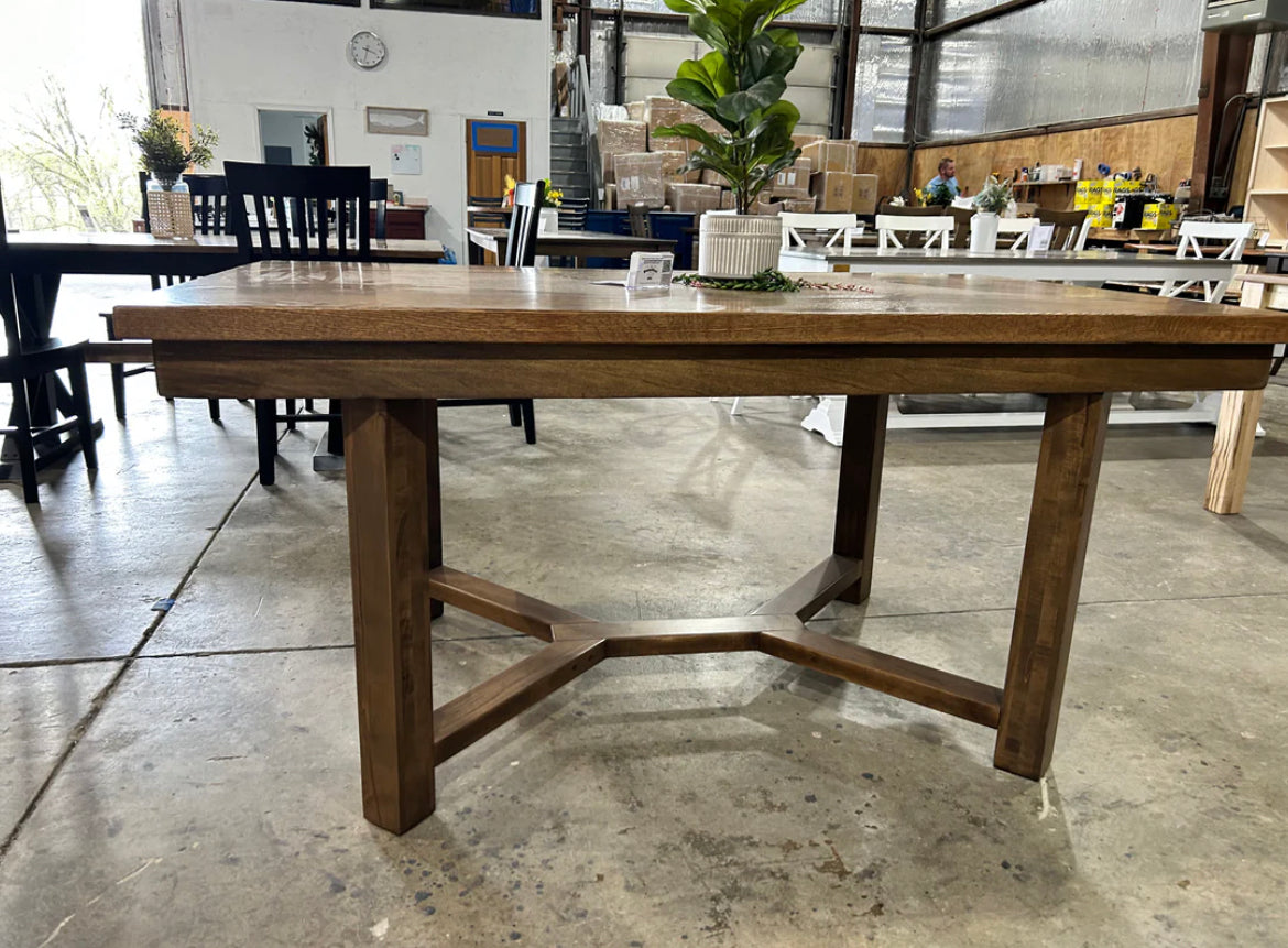 Oak Wood Megan Style Dining Table 64 Inch Ready To Ship Today