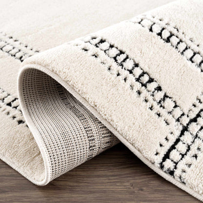 Modern Geometric Area Rug - Black and White Stylish Home Décor