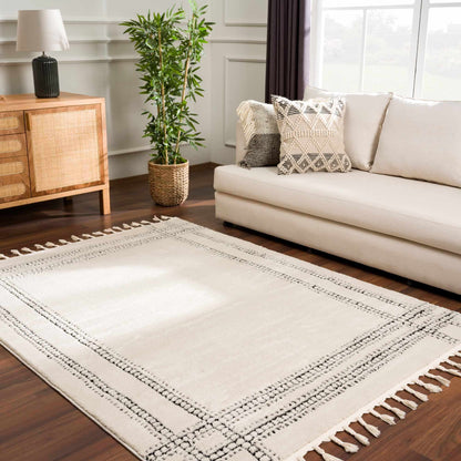Modern Geometric Area Rug - Black and White Stylish Home Décor