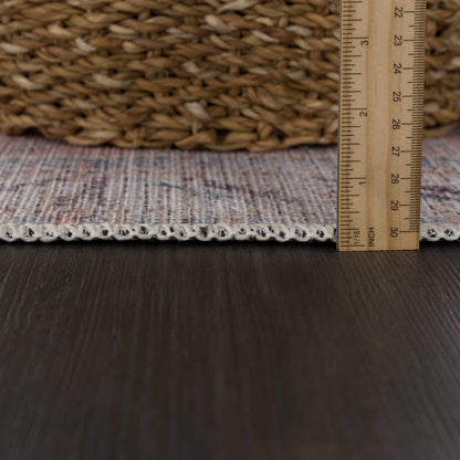 Morcott Peach Washable Area Rug - Soft Stylish Easy-Clean Home Decor