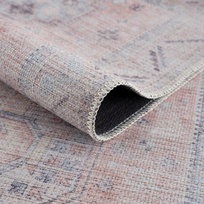 Morcott Peach Washable Area Rug - Soft Stylish Easy-Clean Home Decor