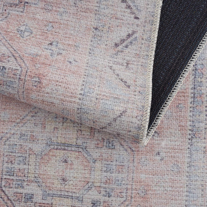 Morcott Peach Washable Area Rug - Soft Stylish Easy-Clean Home Decor