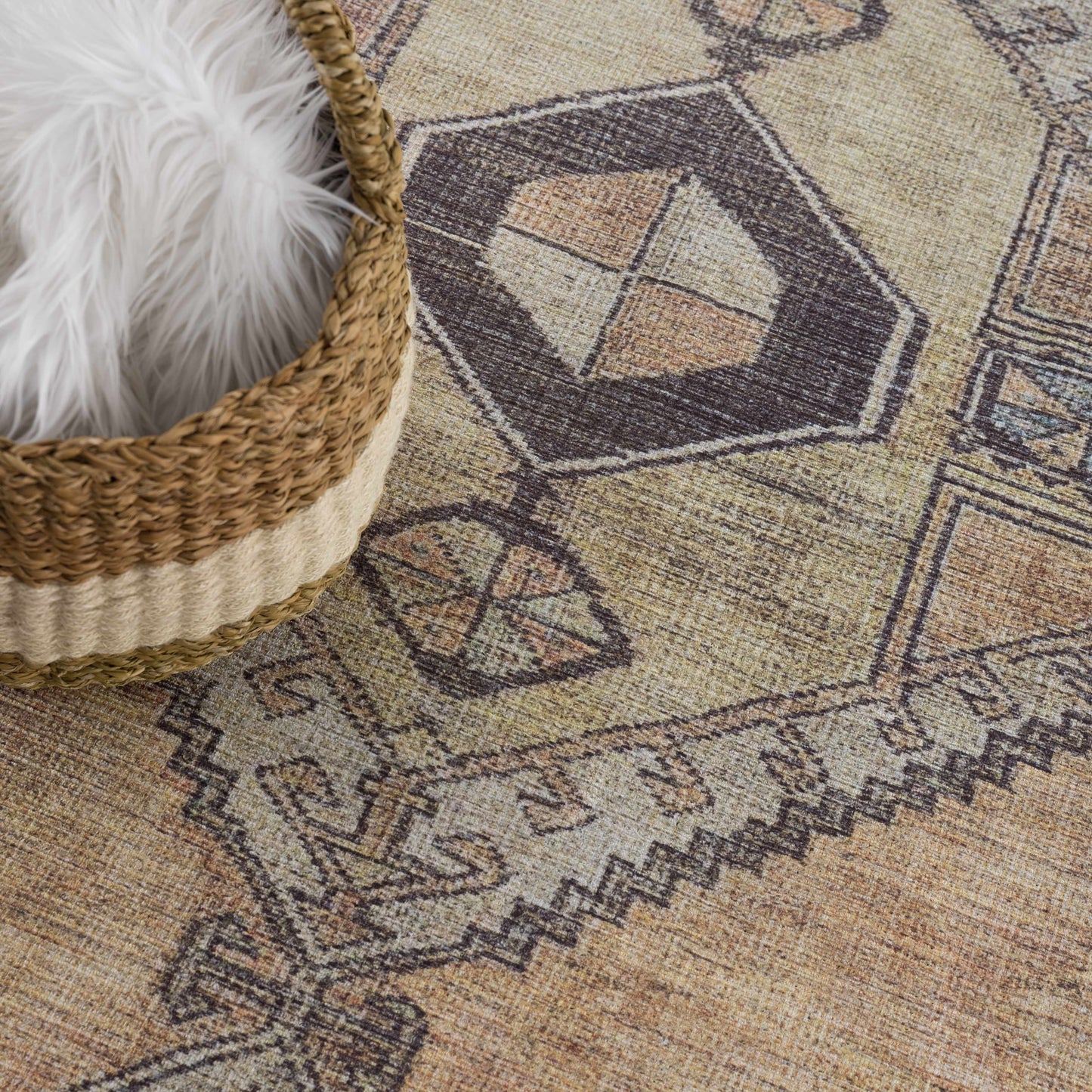 Medinah Washable Area Rug - Soft Durable Stylish Floor Covering