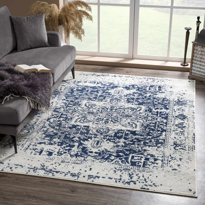 Navy Area Rug - Elegant Modern Home Décor Rug