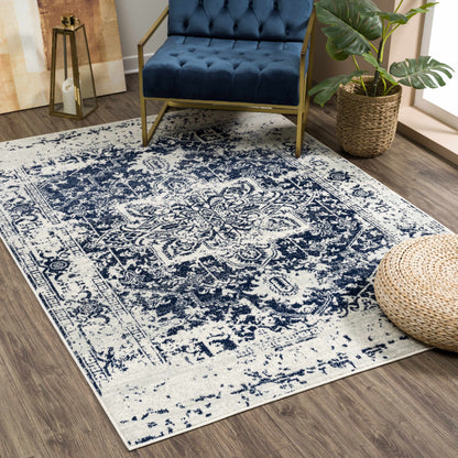 Navy Area Rug - Elegant Modern Home Décor Rug