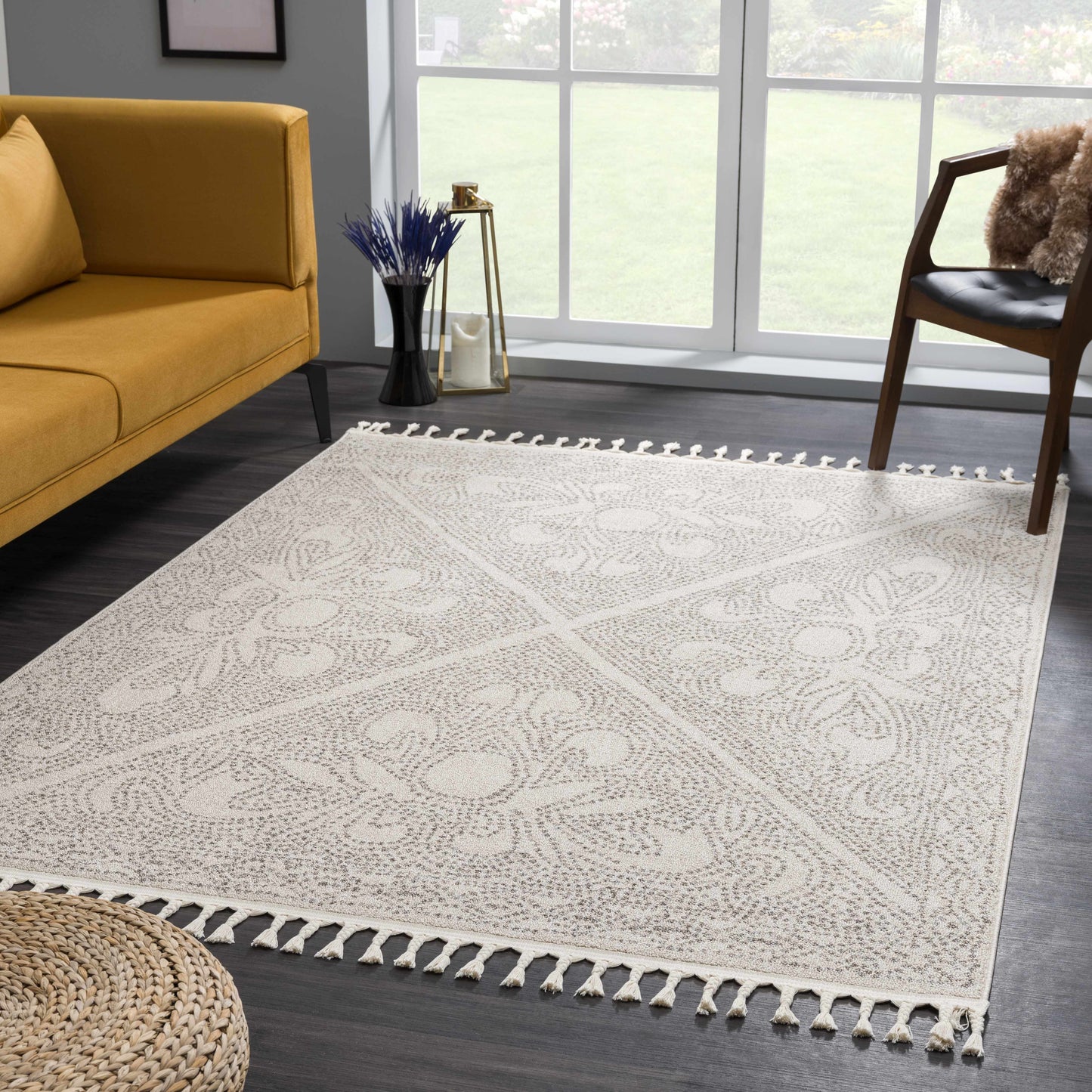 Birdwood Area Rug - Cream Brown Cozy Accent for Any Room