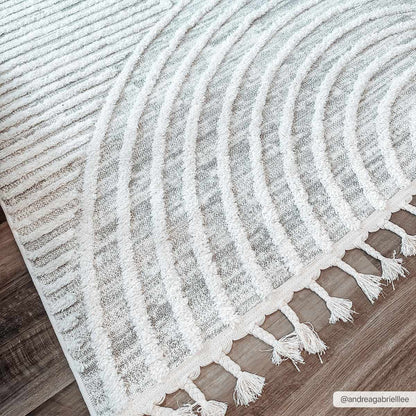 3D Rainbow Tassel Area Rug - Vibrant Home Decor