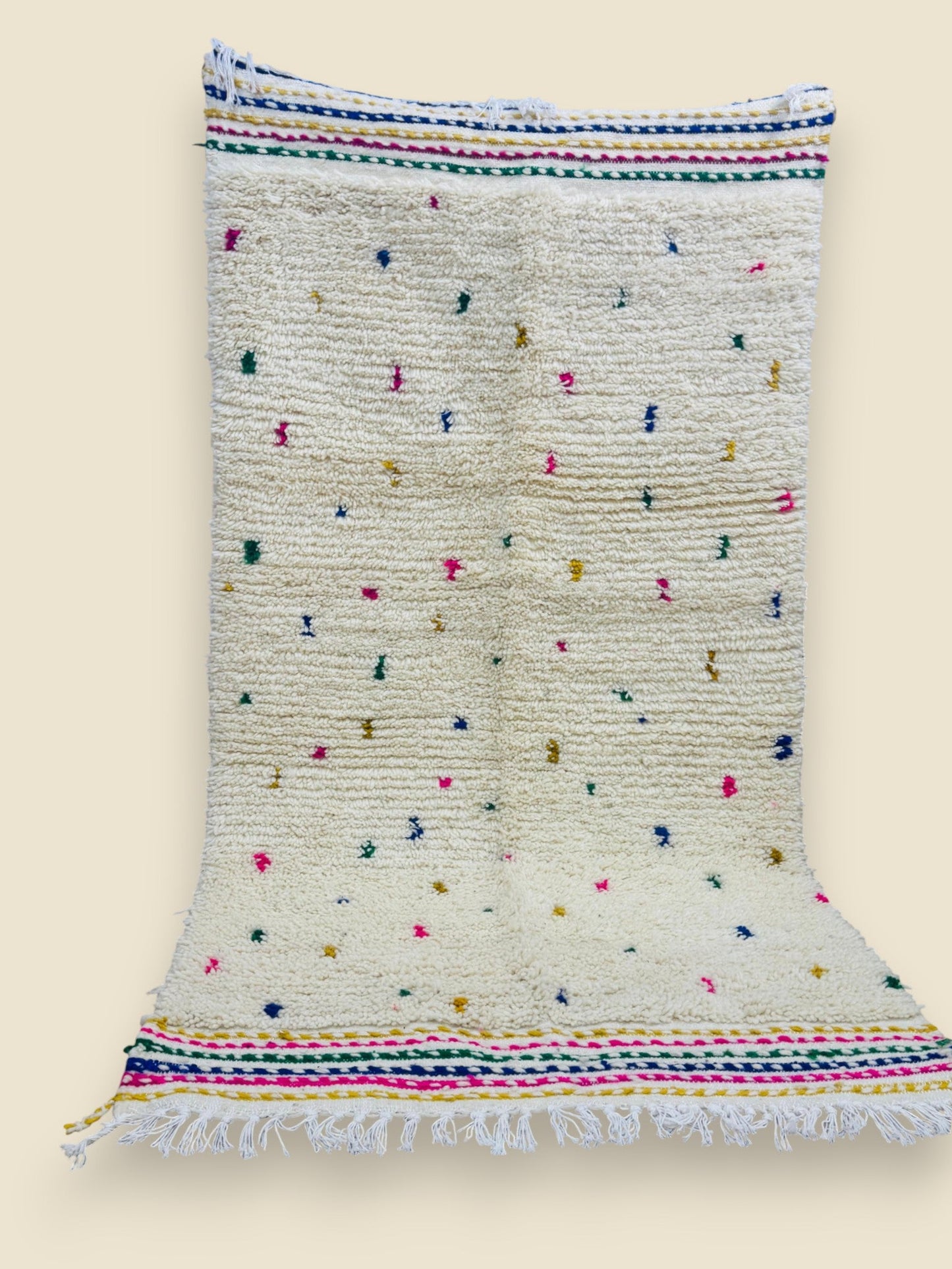 Fringed Berber area rug