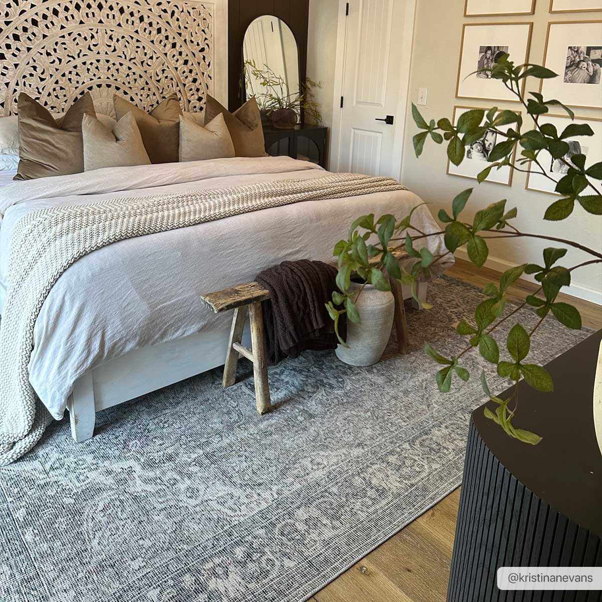 Dusty Blue Washable Rug - Soft Durable Greenpoint Collection