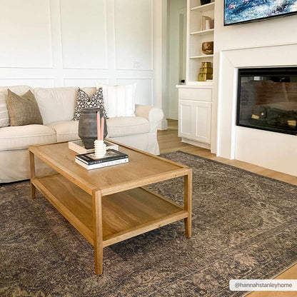 Dusty Blue Washable Rug - Soft Durable Greenpoint Collection