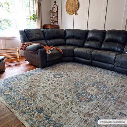 Washable Flat Pile Area Rug - Soft Durable Stylish Home Decor