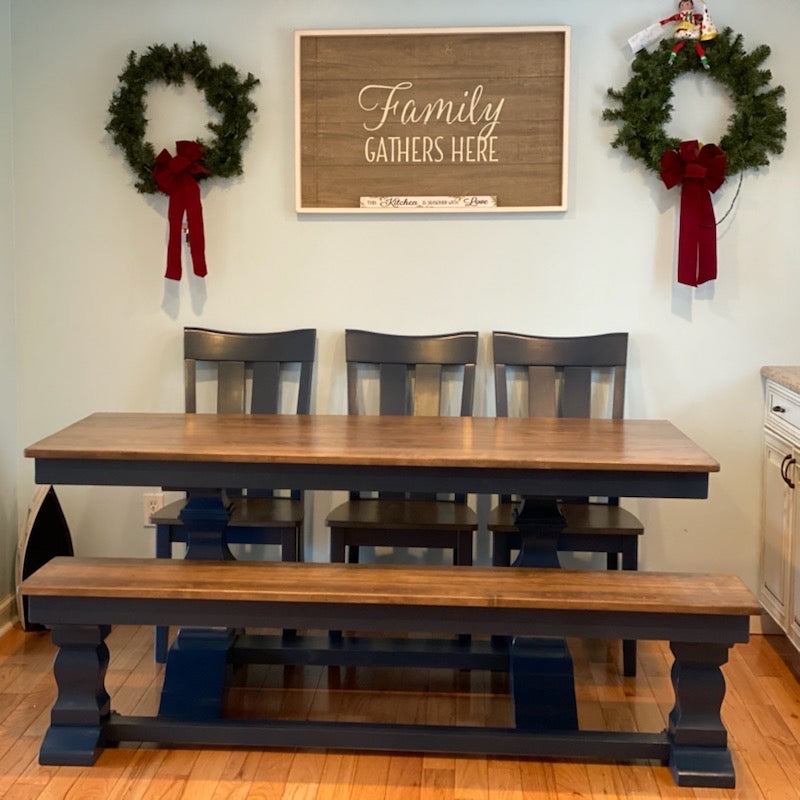 Herringbone Bench For Matching Herringbone Table Set At 18 Inch Standard Height