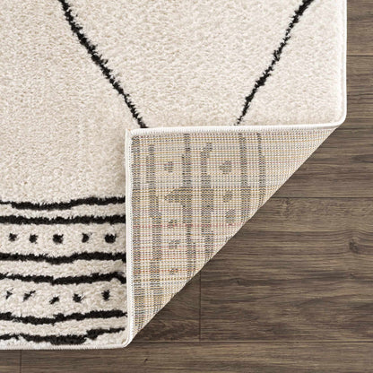 Geometric Area Rug - Black  White Modern Home Decor