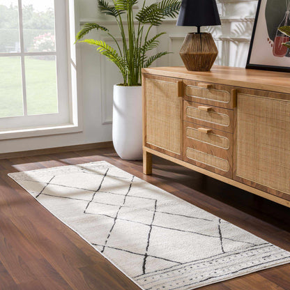 Geometric Area Rug - Black  White Modern Home Decor