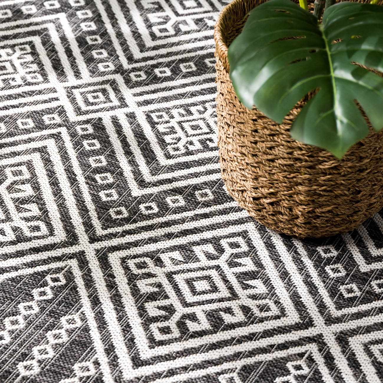 Frankville Performance Rug - Black and White All-Over Design for Stylish Interiors